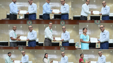 मंत्रालय में ई-ऑफिस एवं बायोमेट्रिक अटेंडेंस के लिए श्रेष्ठ कर्मचारियों को किया गया सम्मानित