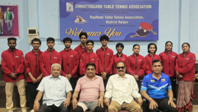 87वीं इंटर स्टेट जुनियर व यूथ नेशनल प्रतियोगिता हेतु छत्तीसगढ़ टेबल टेनिस टीम घोषित