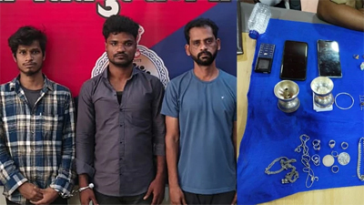 5 लाख के जेवरात के साथ हैदराबाद से शेट्टी गैंग के 3 चोर गिरफ्तार, दो की तलाश जारी 5 लाख के जेवरात के साथ हैदराबाद से शेट्टी गैंग के 3 चोर गिरफ्तार, दो की तलाश जारी