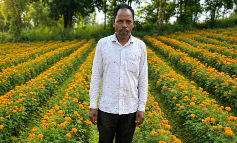 फूलों की खुशबू से महकी किस्मत ईश्वरचरण पैकरा का, कम लागत में मिला ज्यादा मुनाफा