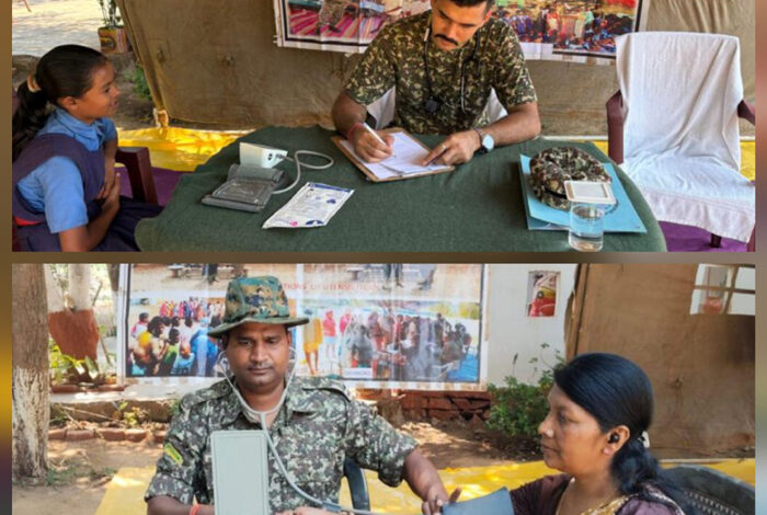 अबूझमाड़ के सुदूर धानोरा में आईटीबीपी ने लगाया नि:शुल्क मेडिकल कैम्प