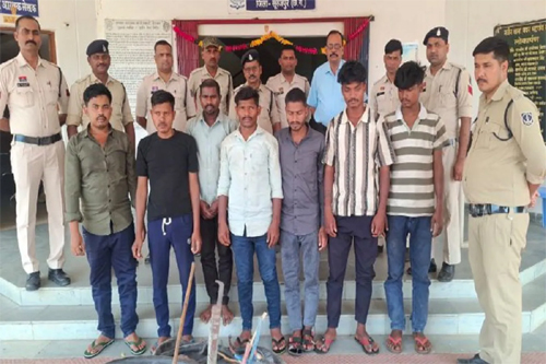 शिवानी भूमिगत खदान से 2.50 लाख के कॉपर केबल चोरी करने वाले ठेकेदार समेत 7 गिरफ्तार