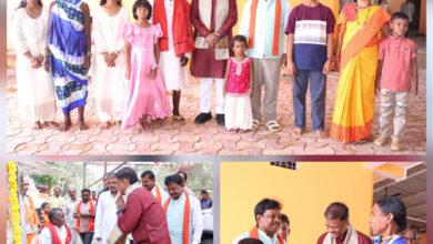 श्रीहनुमान मंदिर के प्राण प्रतिष्ठा समारोह में मंत्री कश्यप हुए शामिल