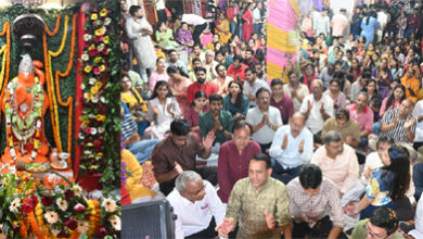 1000 से अधिक लोगों ने श्री चिंताहरण हनुमान मंदिर में एक साथ किया हनुमान चालीसा पाठ