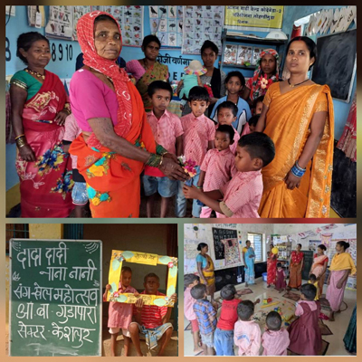 दादा-दादी, नाना-नानी खेल उत्सव में बुजुर्गों के साथ खिलखिला उठा बचपन