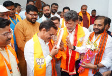 मध्यप्रदेश भाजपा के पूर्व प्रदेश अध्यक्ष व सांसद बी.डी. शर्मा पहुंचे कुशाभाऊ परिसर