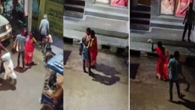 टीकमगढ़ में बीच बाजार हाईवोल्टेज ड्रामा: शराबी पति-पत्नी में झगड़ा, वीडियो वायरल