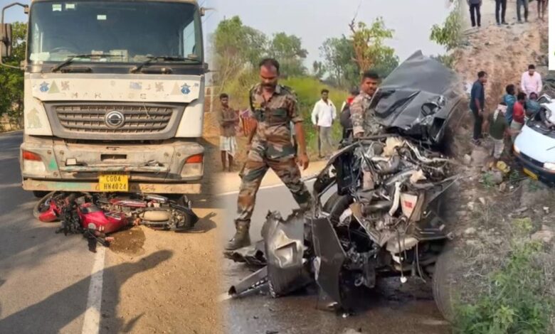 छत्तीसगढ़ में दर्दनाक सड़क हादसे शिक्षक की मौत, कई लोग घायल और वाहन क्षतिग्रस्त