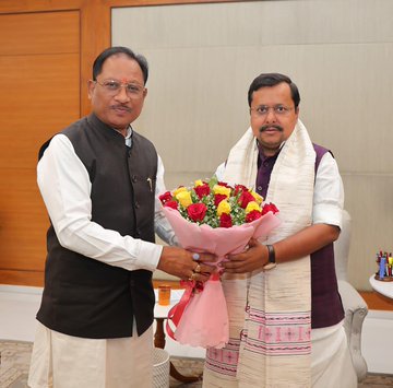 मुख्यमंत्री साय ने भाजपा राष्ट्रीय अध्यक्ष नवीन से की सौजन्य भेंट, स्थापना दिवस की दी शुभकामनाएं मुख्यमंत्री साय ने भाजपा राष्ट्रीय अध्यक्ष नवीन से की सौजन्य भेंट, स्थापना दिवस की दी शुभकामनाएं