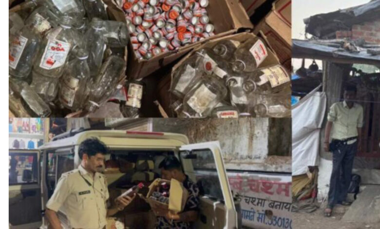 डोंगरगढ़ में मध्यप्रदेश की शराब और पैकिंग सामग्री जब्त