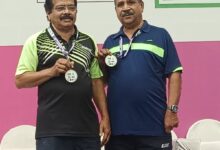 32वीं नेशनल मास्टर्स टेबल टेनिस प्रतियोगिता में छत्तीसगढ़ की पुरुष युगल जोड़ी ने 65+ वर्ग में जीता कांस्य पदक