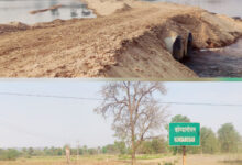 अवैध रेत निकालने इंद्रावती नदी के भीतर 200 मीटर लंबी सड़क बनाई