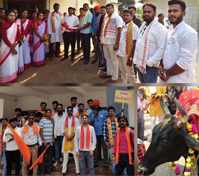 गौ-माता को राष्ट्रमाता घोषित करने बस्तर की सातों तहसीलों में सौंपा गया ज्ञापन