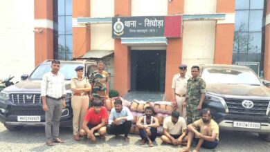 दो कारों से डेढ़ करोड़ के गांजे के साथ 5 आरोपी गिरफ्तार