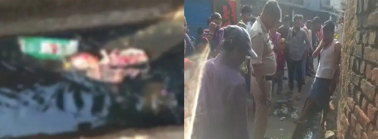 बिरगांव नगर पालिक निगम क्षेत्र के नाली में मिला नवजात का शव