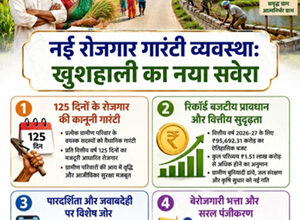 1 जुलाई 2026 से लागू होगी नई रोजगार गारंटी व्यवस्था, अब 100 के बजाय मिलेंगे 125 दिन का काम 1 जुलाई 2026 से लागू होगी नई रोजगार गारंटी व्यवस्था, अब 100 के बजाय मिलेंगे 125 दिन का काम