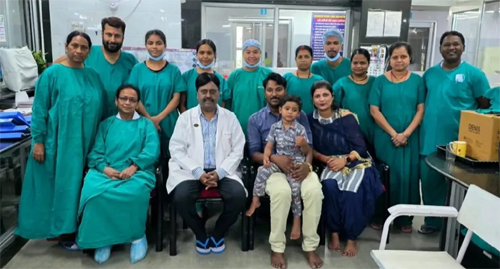 50 प्रतिशत तक झुलसे बच्चे को मिला नया जीवन, अस्पताल में मनाया गया जन्मदिन