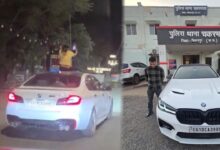 बिलासपुर में BMW स्टंट वायरल चलती कार में रील बनाने पर पुलिस ने की सख्त कार्रवाई, वाहन जब्त