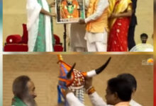 बस्तर सांसद ने आध्यात्मिक गुरु श्रीश्री रविशंकर से की भेंट, गौर मुकुट से किया अभिनंदन
