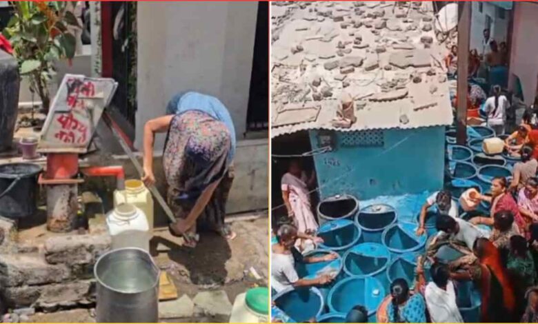 पानी के लिए लंबी कतारें, 111 रुपए लीटर पेट्रोल खर्च कर लोग जुटा रहे पीने का पानी