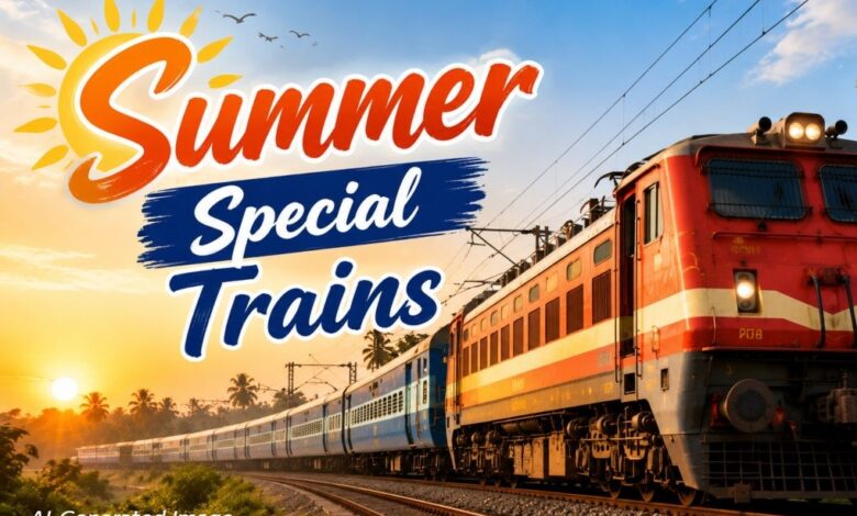 रेल यात्रियों के लिए खुशखबरी चर्लापल्ली-दानापुर और बिलासपुर-पोत्तनूर के बीच चलेंगी समर स्पेशल ट्रेनें रेल यात्रियों के लिए खुशखबरी चर्लापल्ली-दानापुर और बिलासपुर-पोत्तनूर के बीच चलेंगी समर स्पेशल ट्रेनें