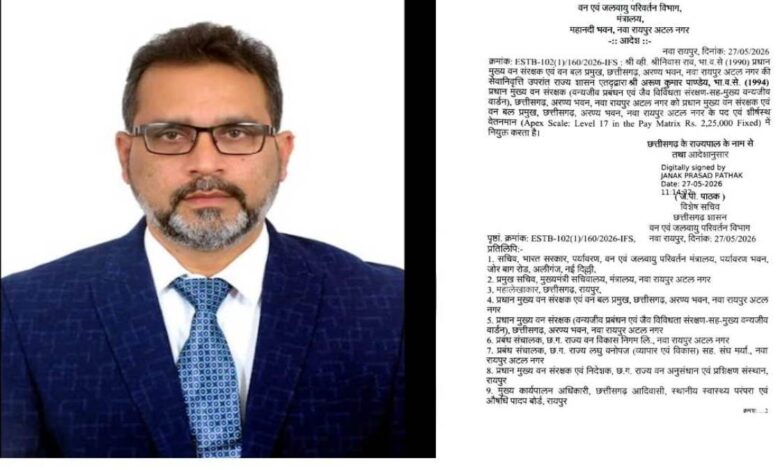 राज्य सरकार का बड़ा फैसला IFS अरुण पांडे बने नए प्रधान मुख्य वन संरक्षक और वन बल प्रमुख राज्य सरकार का बड़ा फैसला IFS अरुण पांडे बने नए प्रधान मुख्य वन संरक्षक और वन बल प्रमुख