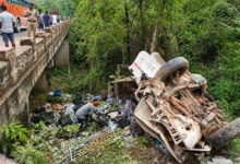 जशपुर में सड़क हादसा पिकअप वाहन पलटी, चालक की जान गई