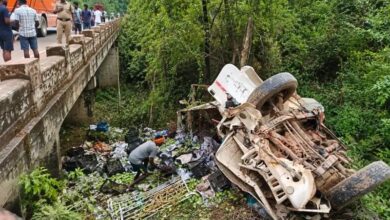 जशपुर में सड़क हादसा पिकअप वाहन पलटी, चालक की जान गई