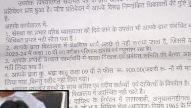 हाईस्कूल के प्राचार्य पर गंभीर आरोप के बावजूद पद पर बरकारार