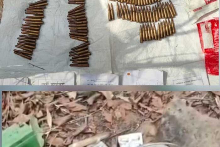 कांकेर से नक्सलियों द्वारा छिपाकर रखे गये नक्सली डंप बरामद