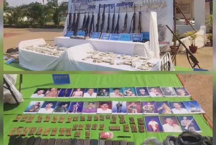 नारायणपुर में नक्सली डंप से हथियार, विस्फोटक सहित एक करोड़ नगद बरामद