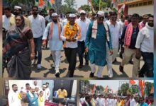 निगम उपचुनाव के लिए कांग्रेस पार्षद प्रत्याशी ने किया नामांकन दाखिल