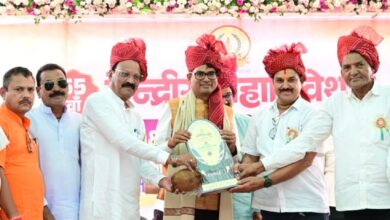 वित्त मंत्री चौधरी ग्राम छाती में चंद्रनाहू (चंद्राकर) कुर्मी-क्षत्रिय समाज के कार्यक्रम में हुए शामिल
