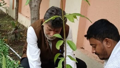 भाजपा प्रदेश अध्यक्ष किरण देव ने रायपुर निवास पर किया पौधरोपण