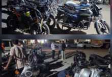 तीन सवारी, बिना नंबर व मोडिफाइड साइलेंसर वाले 30 वाहन जब्त 