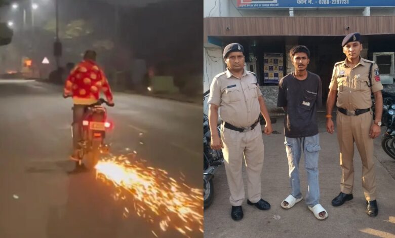 भिलाई में स्टंटबाज़ी पर पुलिस की कार्रवाई, गिरफ्तारी के बाद भी आरोपी का वीडियो वायरल