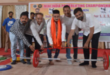 नेशनल पावर लिफ्टिंग चैम्पियनशिप का जोन अध्यक्ष अम्बर व पार्षद साहू ने किया उद्घाटन
