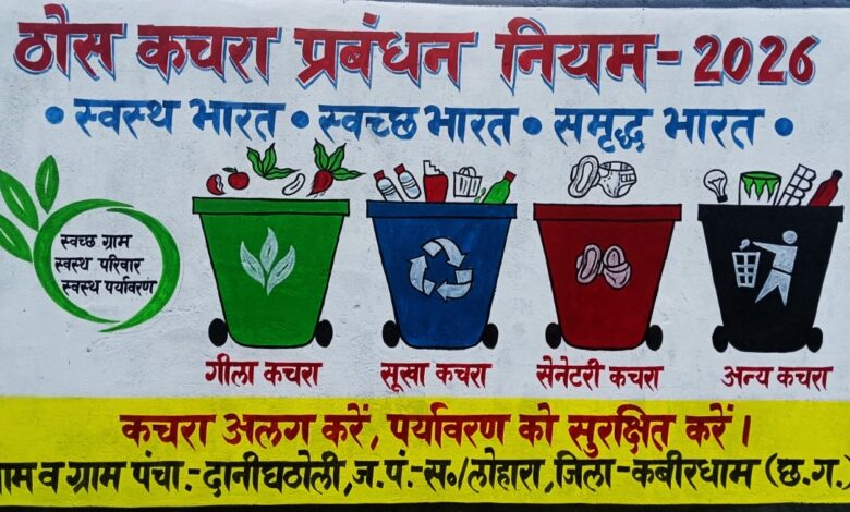 गीला, सूखा, सेनेटरी एवं विशेष कचरा को अलग करनें ग्रामीणों को किया जा रहा प्रेरित- सीईओ अभिषेक अग्रवाल