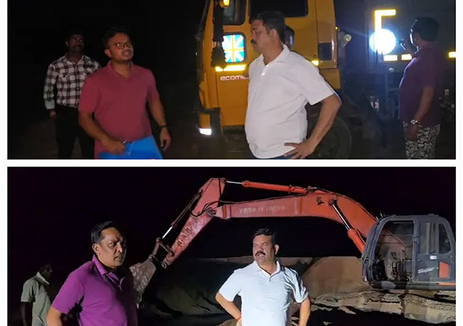 प्रतिबंध के बीच मिनगाछल नदी से अवैध रेत उत्खनन कर रहे 6 वाहनों जब्त