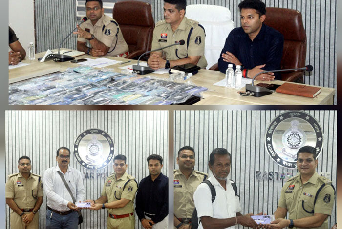 बस्तर पुलिस ने 100 से अधिक गुम मोबाइल बरामद कर वास्तविक स्वामियों को सौंपा बस्तर पुलिस ने 100 से अधिक गुम मोबाइल बरामद कर वास्तविक स्वामियों को सौंपा