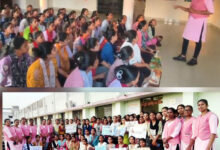 महिला पुलिस ने छात्राओं को साइबर अपराध व महिला अधिकारों की दी जानकारी