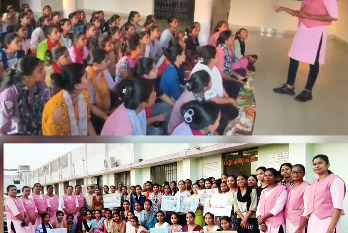 महिला पुलिस ने छात्राओं को साइबर अपराध व महिला अधिकारों की दी जानकारी महिला पुलिस ने छात्राओं को साइबर अपराध व महिला अधिकारों की दी जानकारी