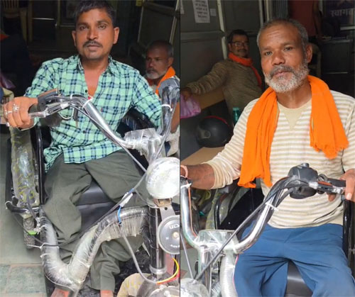 मुख्यमंत्री हेल्पलाइन 1076 बनी दिव्यांगजनों के लिए संबल, दो दिव्यांग हितग्राहियों को मिली बैटरी चालित ट्राइसायकल