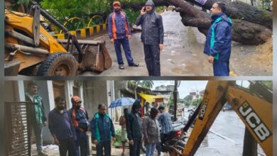बारिश के बीच महापौर ने विभिन्न वार्डों का किया भ्रमण, व्यवस्थाओं का लिया जायजा