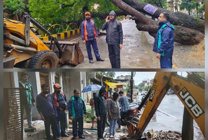 बारिश के बीच महापौर ने विभिन्न वार्डों का किया भ्रमण, व्यवस्थाओं का लिया जायजा