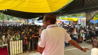 शिक्षा व्यवस्था में पारदर्शिता की मांग को लेकर आंदोलन के समर्थन में पहुंचे अमित जोगी