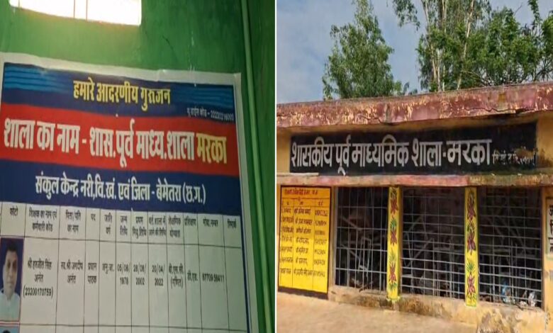 नवागढ़ के स्कूल में बड़ा मामला, 3 साल से बिना पढ़ाए शिक्षक ले रहे वेतन का आरोप