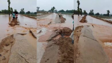 निर्माणाधीन नहर हुई क्षतिग्रस्त, ग्रामीण बोले- पहले ही चेताया था, किसी ने नहीं सुनी
