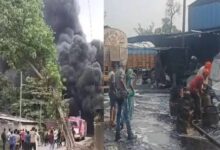 कार्बन फैक्ट्री के ब्रायलर में विस्फोट से लगी आग