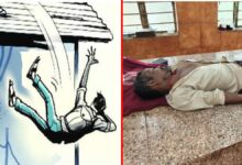 चैली से गिरकर राजमिस्त्री की मौत